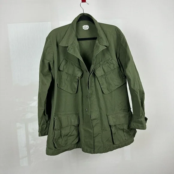 Vietnam War Era Named US Army Tropical Combat Jacket – Khaki – Size Large - Picture 3 of 14